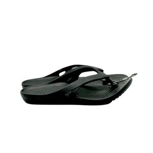 Crocs‎ Kadee II Flip Flops Womens Black Comfort Thong Sandals Size 10